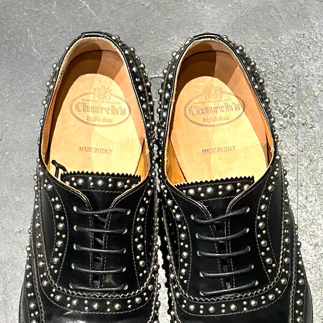 使用数回【Church's】チャーチ ウイングチップ バーウッド スタッズ