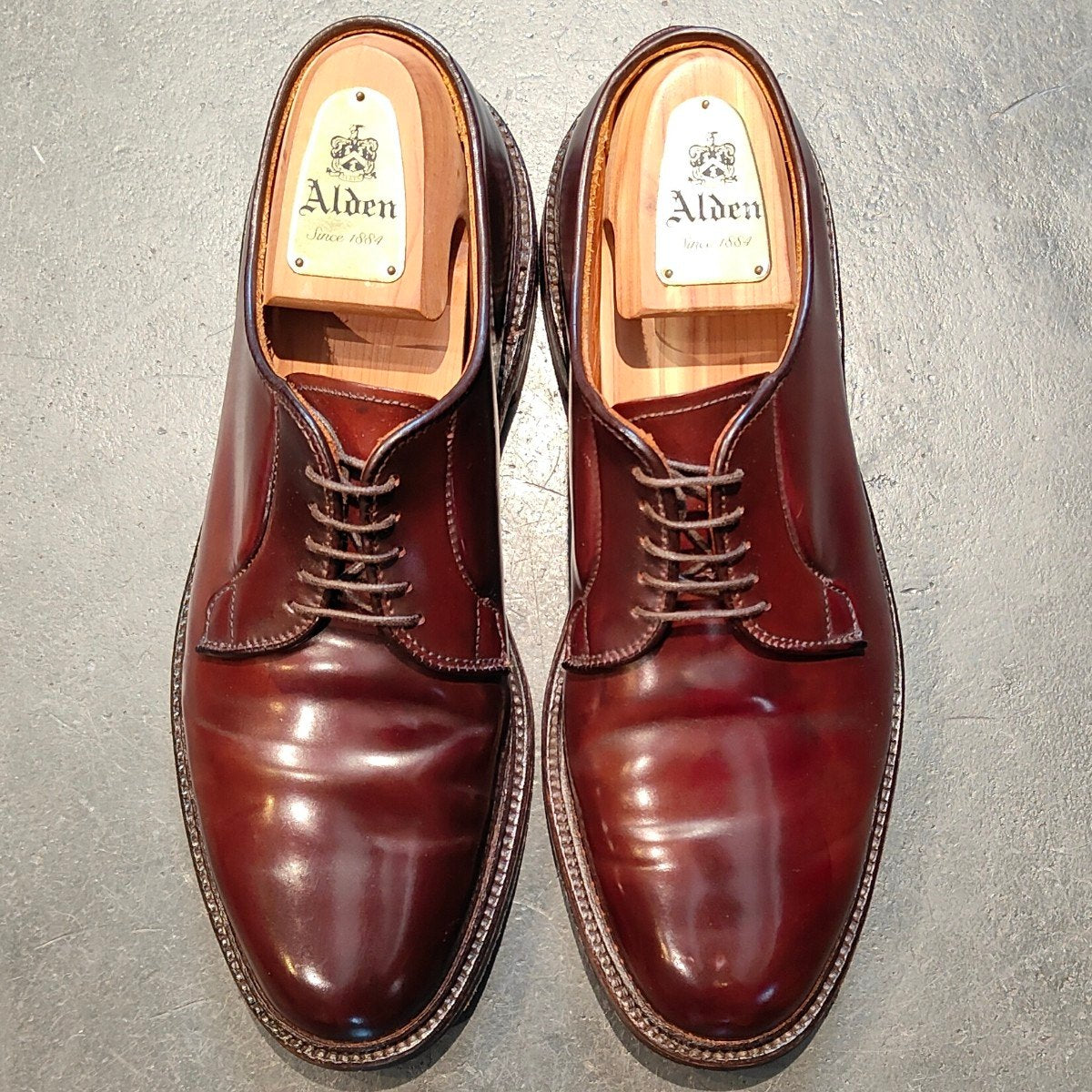 極美品 【ALDEN】オールデン 990 プレーントゥ コードバン ダーク