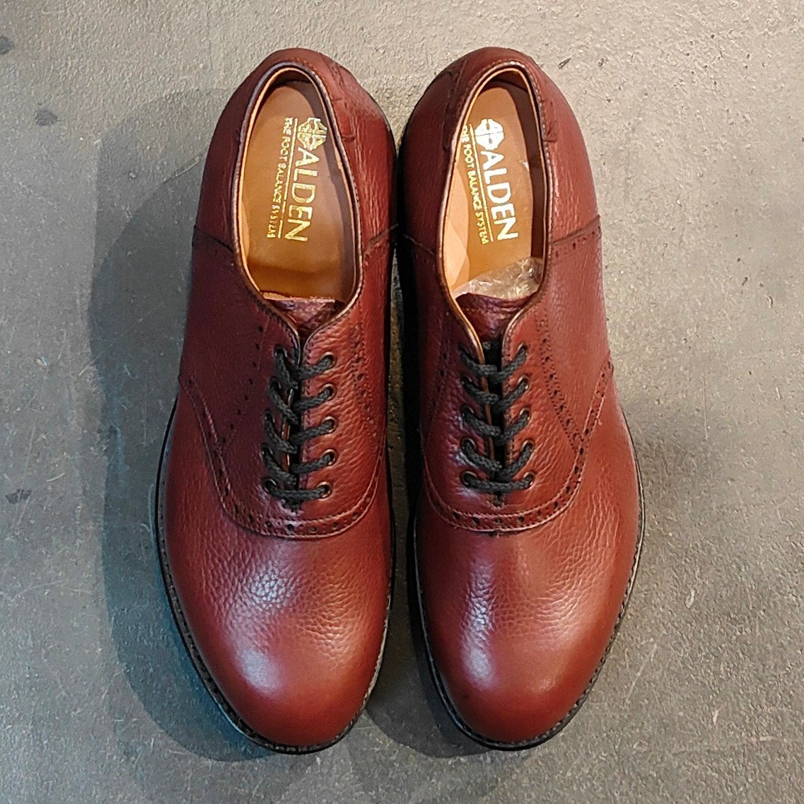 希少 新品未使用 【ALDEN】オールデン 598 旧ロゴ80年代 サドル