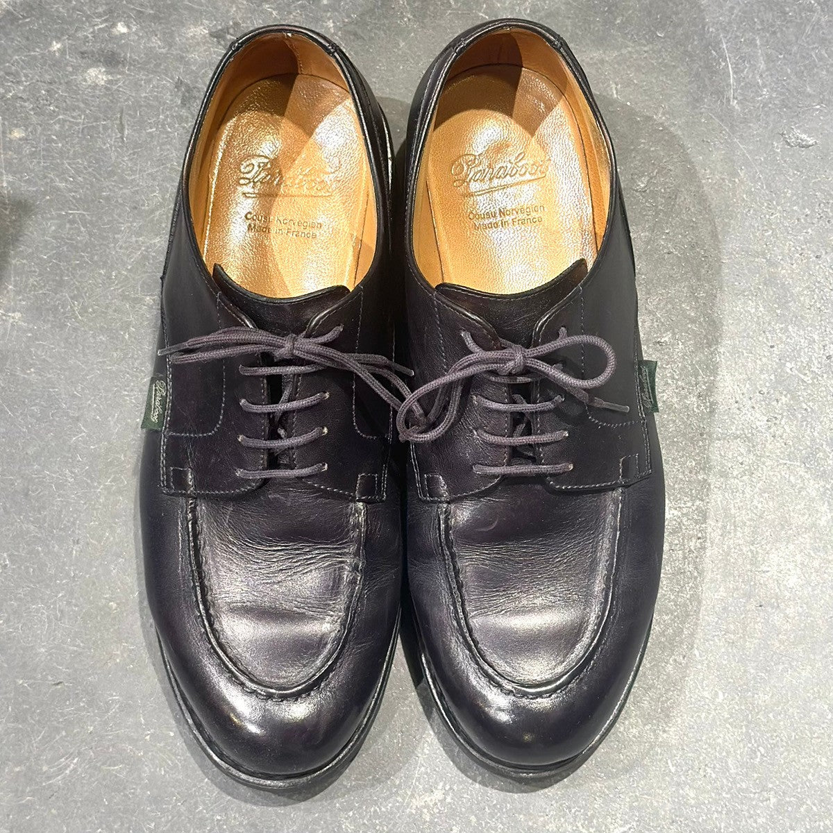 Paraboot】パラブーツ シャンボード Uチップ カーフ ブラック メンズ