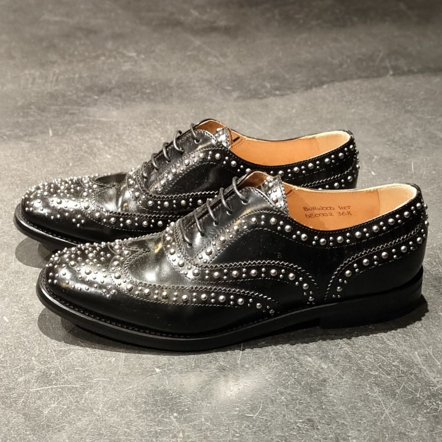 極美品【Church's】チャーチ バーウッド スタッズ ポリッシュド