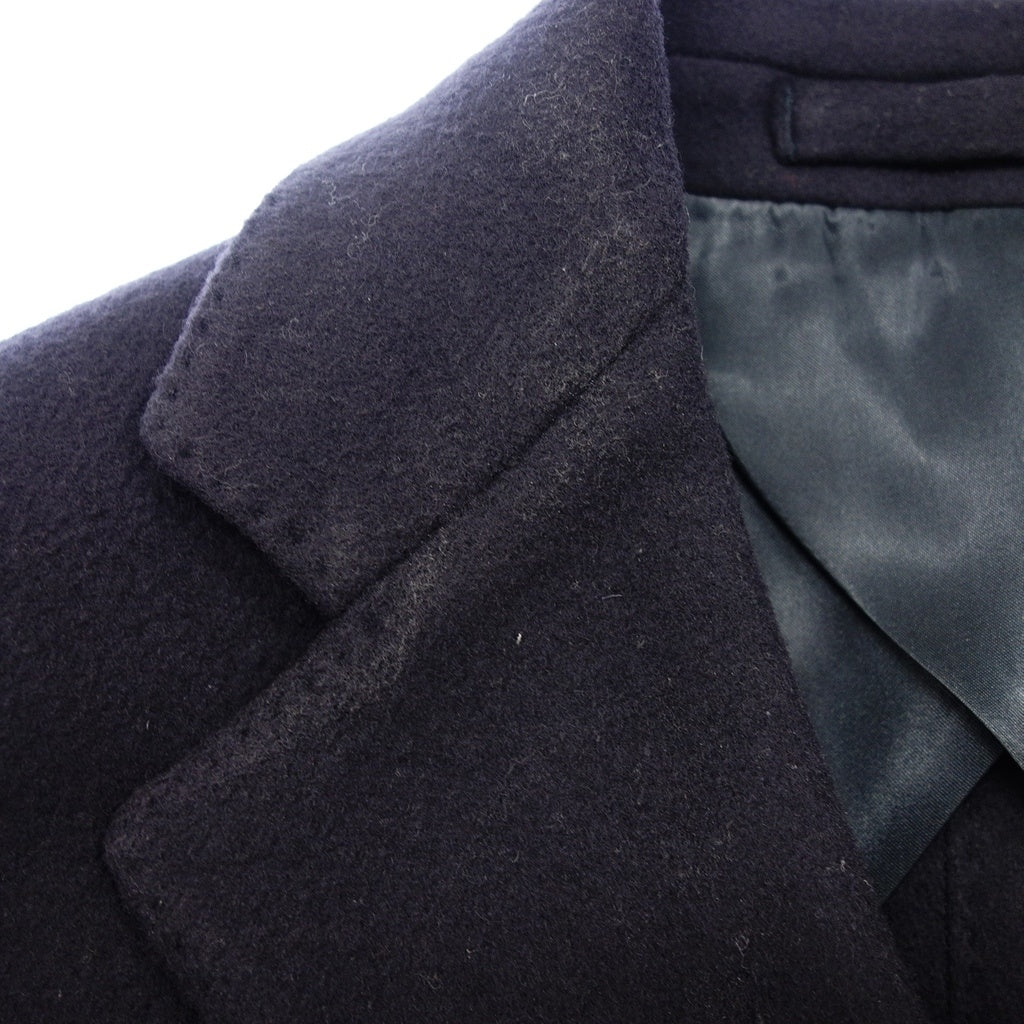 LARDINI】ラルディーニ ウールフランネルチェスターコート ネイビー