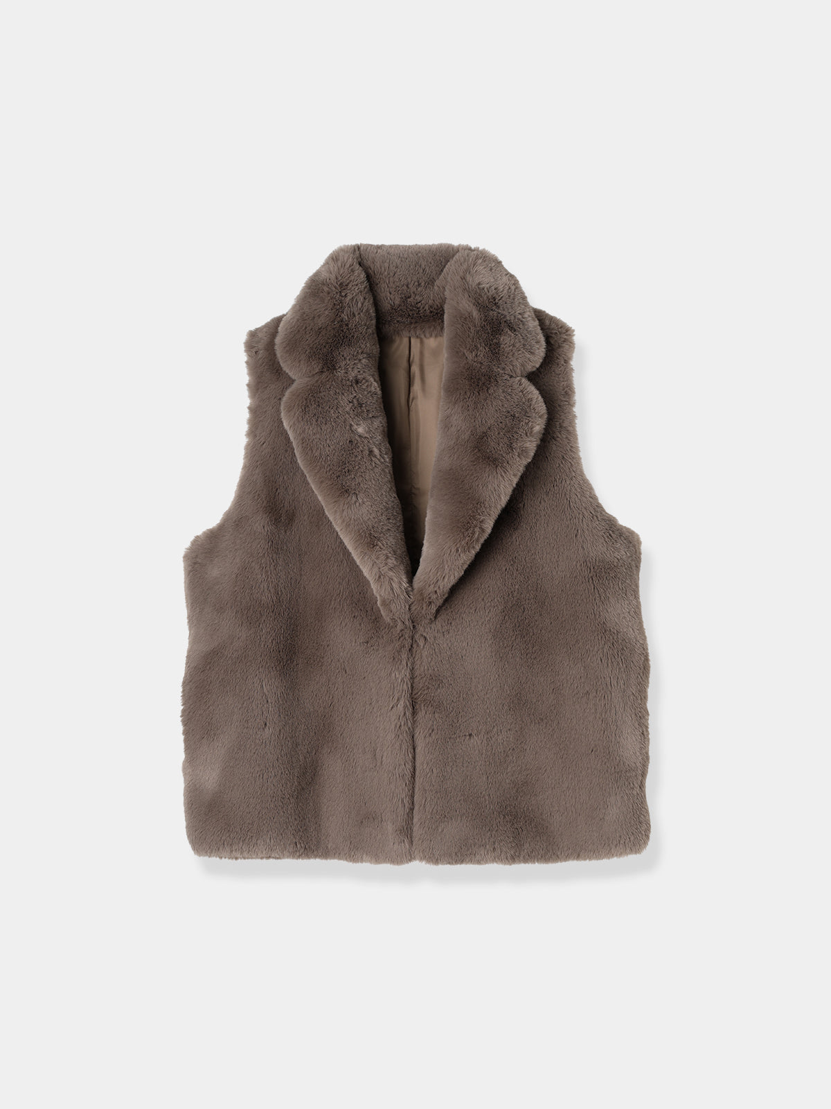 Tailored collar Fur vest – L'AUBE BLANC