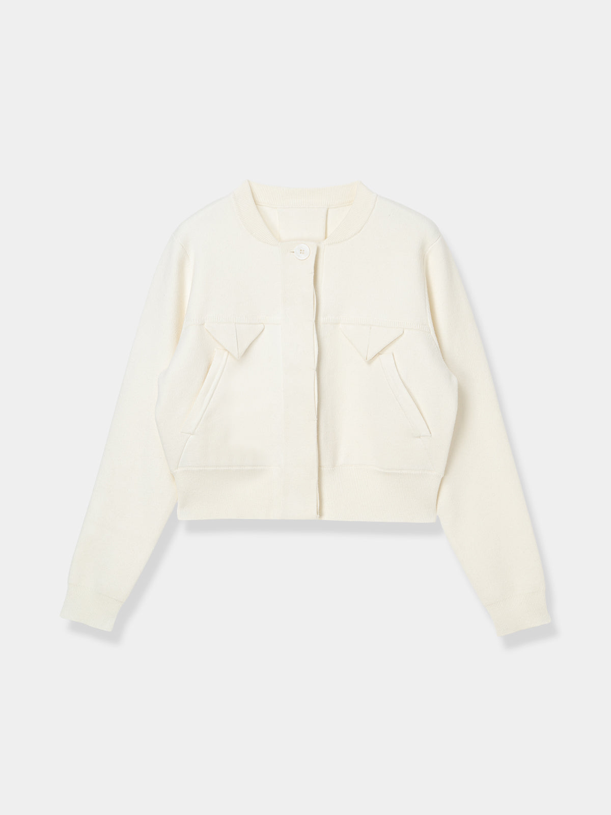 Compact Knit Cashmere Blouson – L'AUBE BLANC