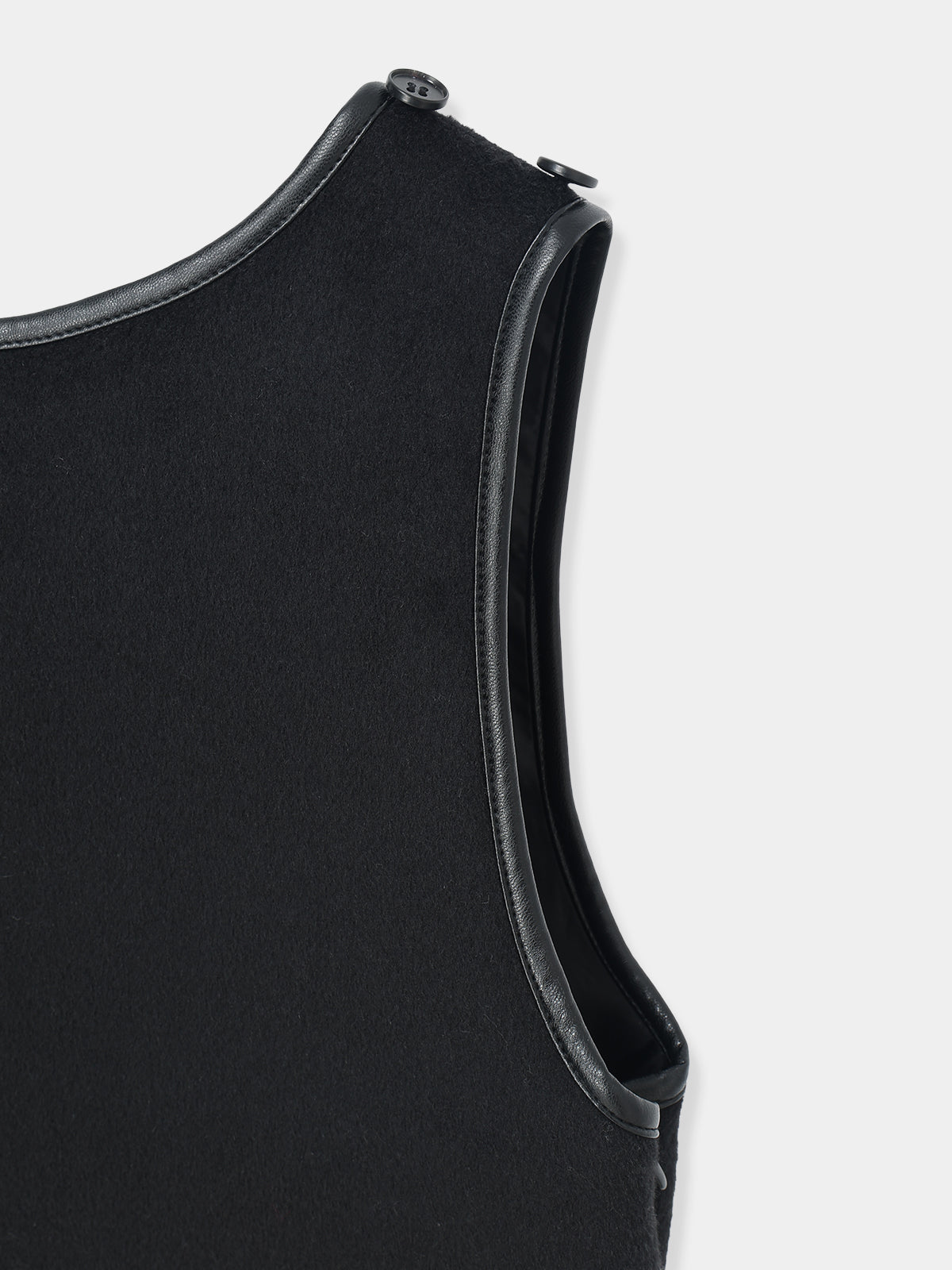 Leather Trimmed Wool Jumper Dress – L'AUBE BLANC