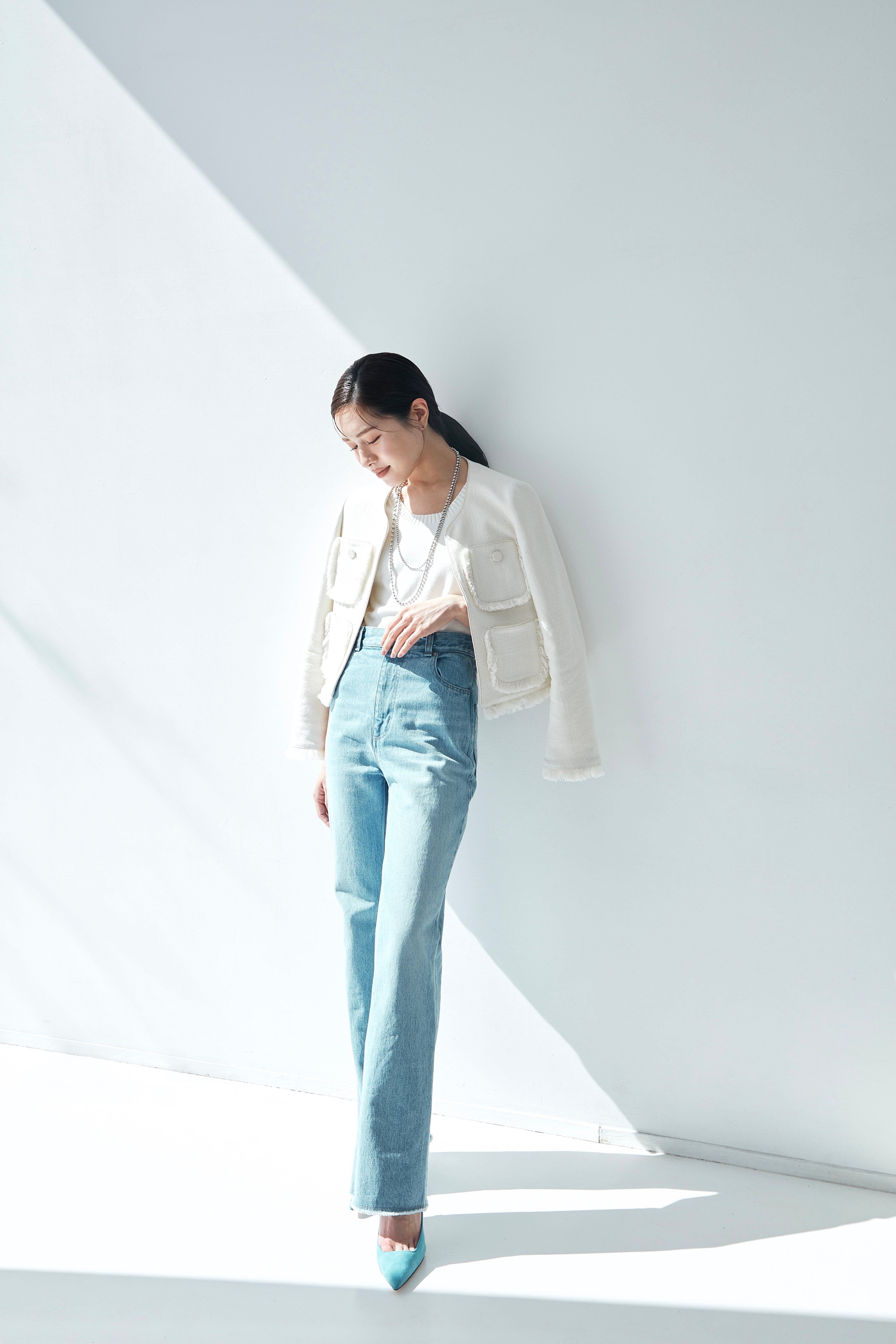 再入荷】Fringe tweed Jacket – L'AUBE BLANC