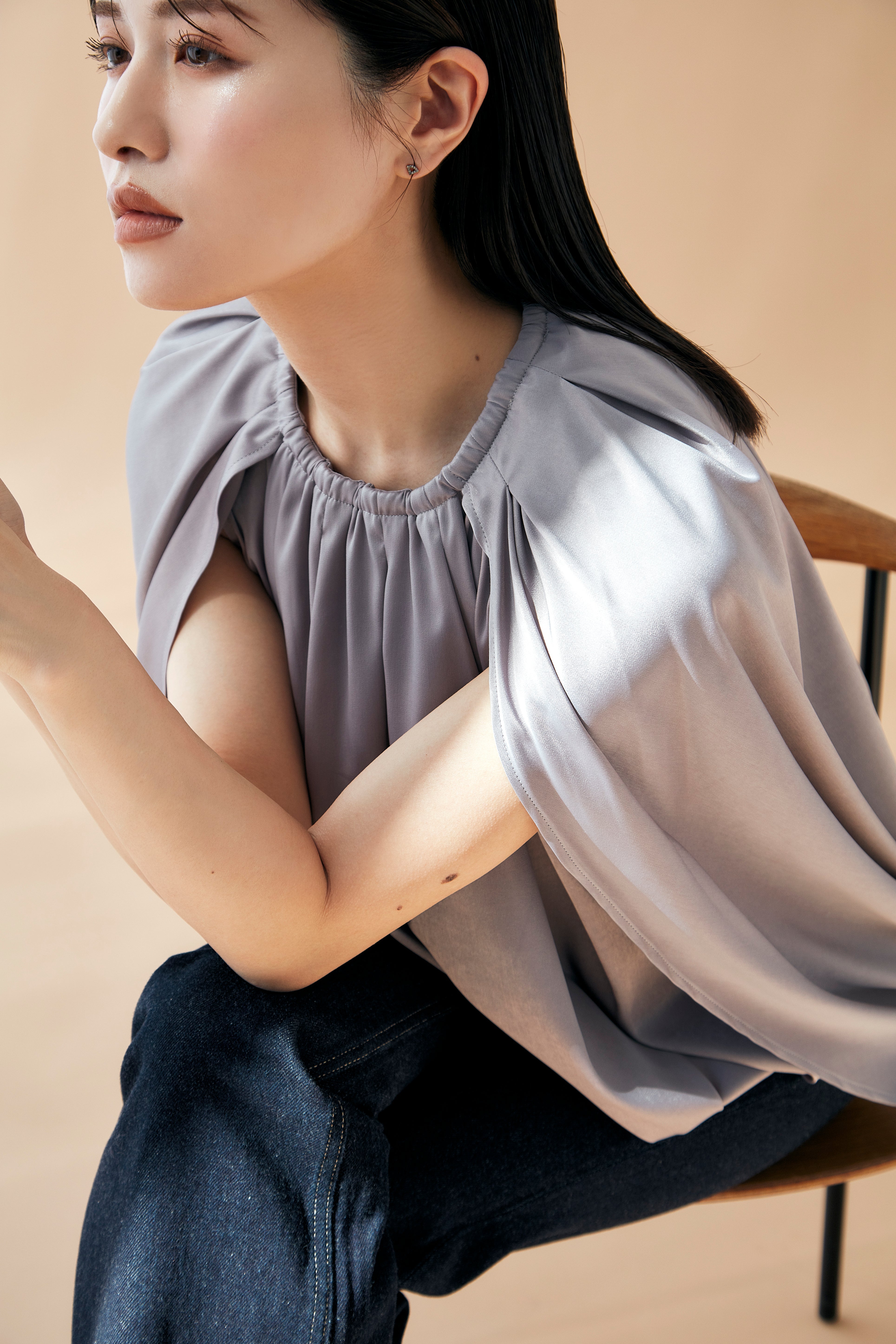 Balloon cape Blouse – L'AUBE BLANC