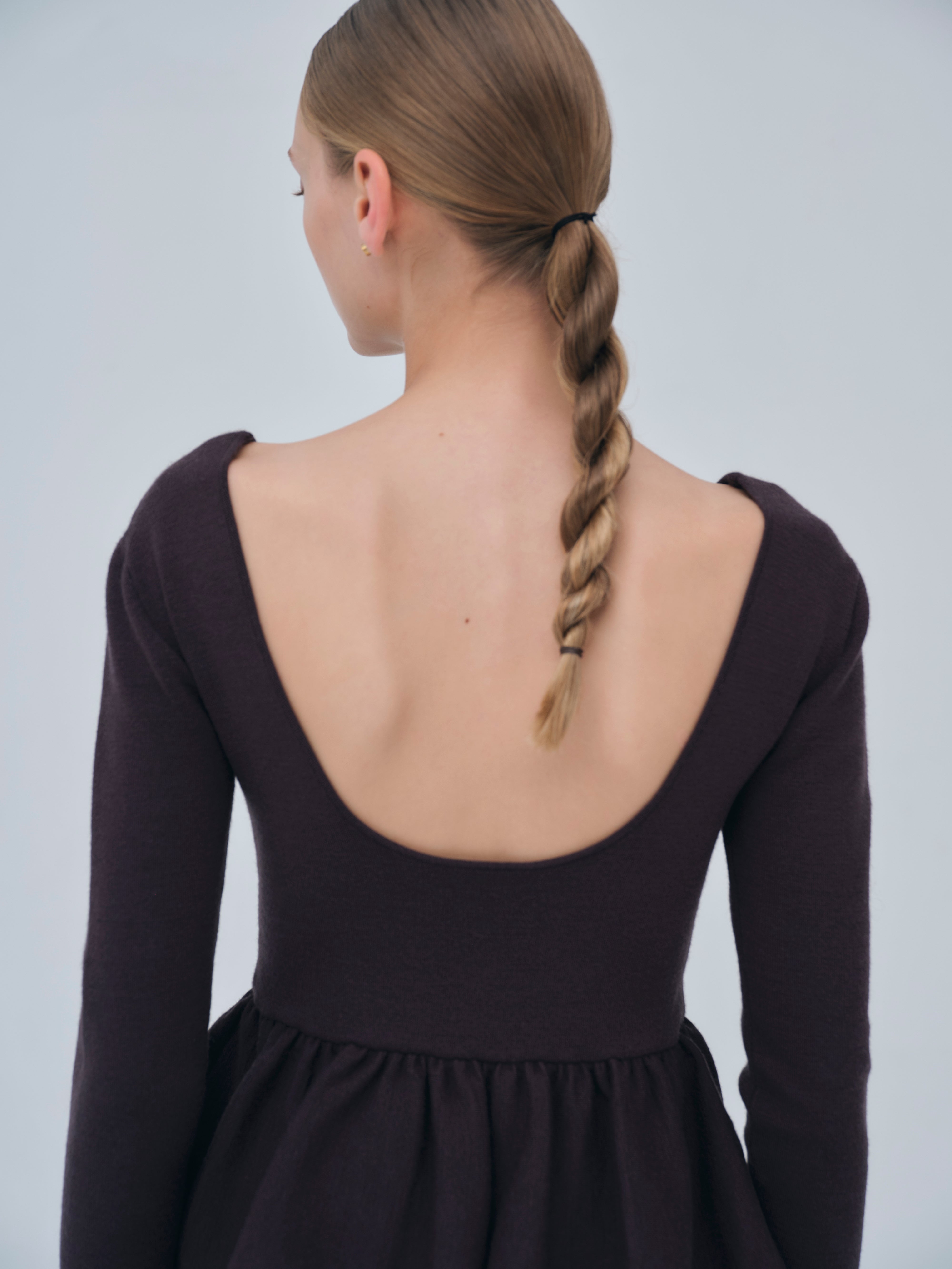 Balloon peplum Knit tops［Machine Washable］ – L'AUBE BLANC