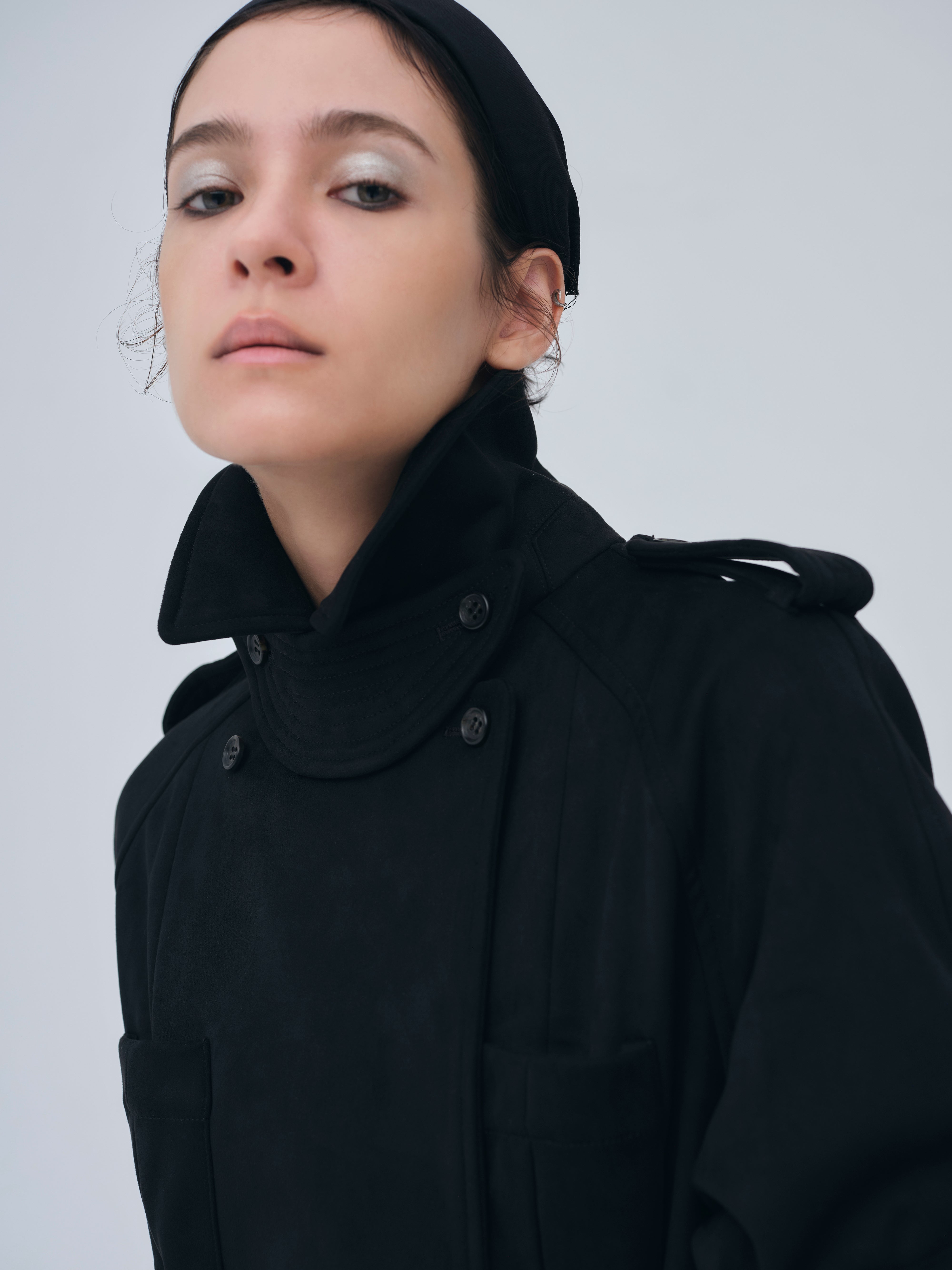 Cropped Suede Trench Coat – L'AUBE BLANC