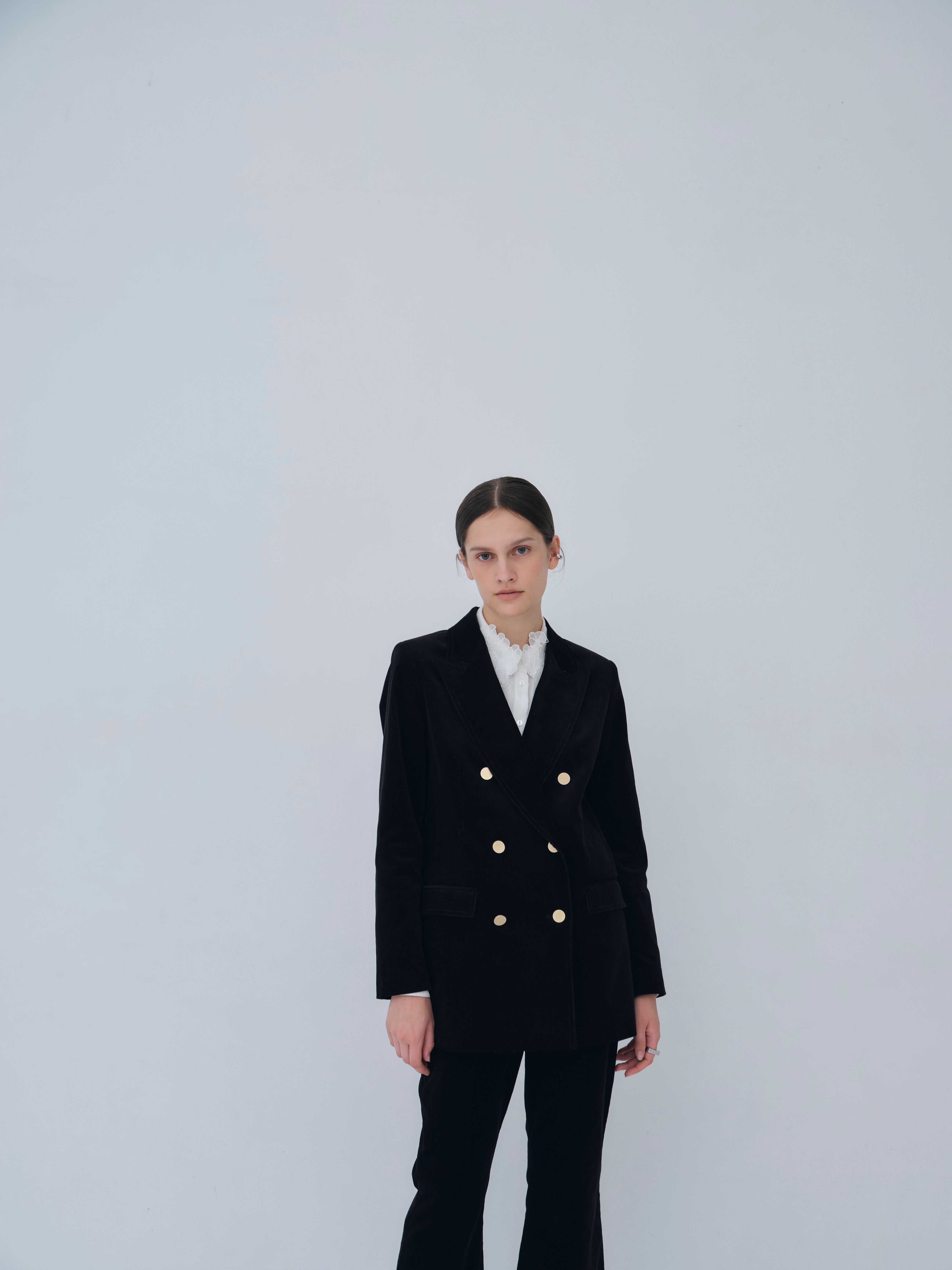 Double-breasted Corduroy Jacket – L'AUBE BLANC