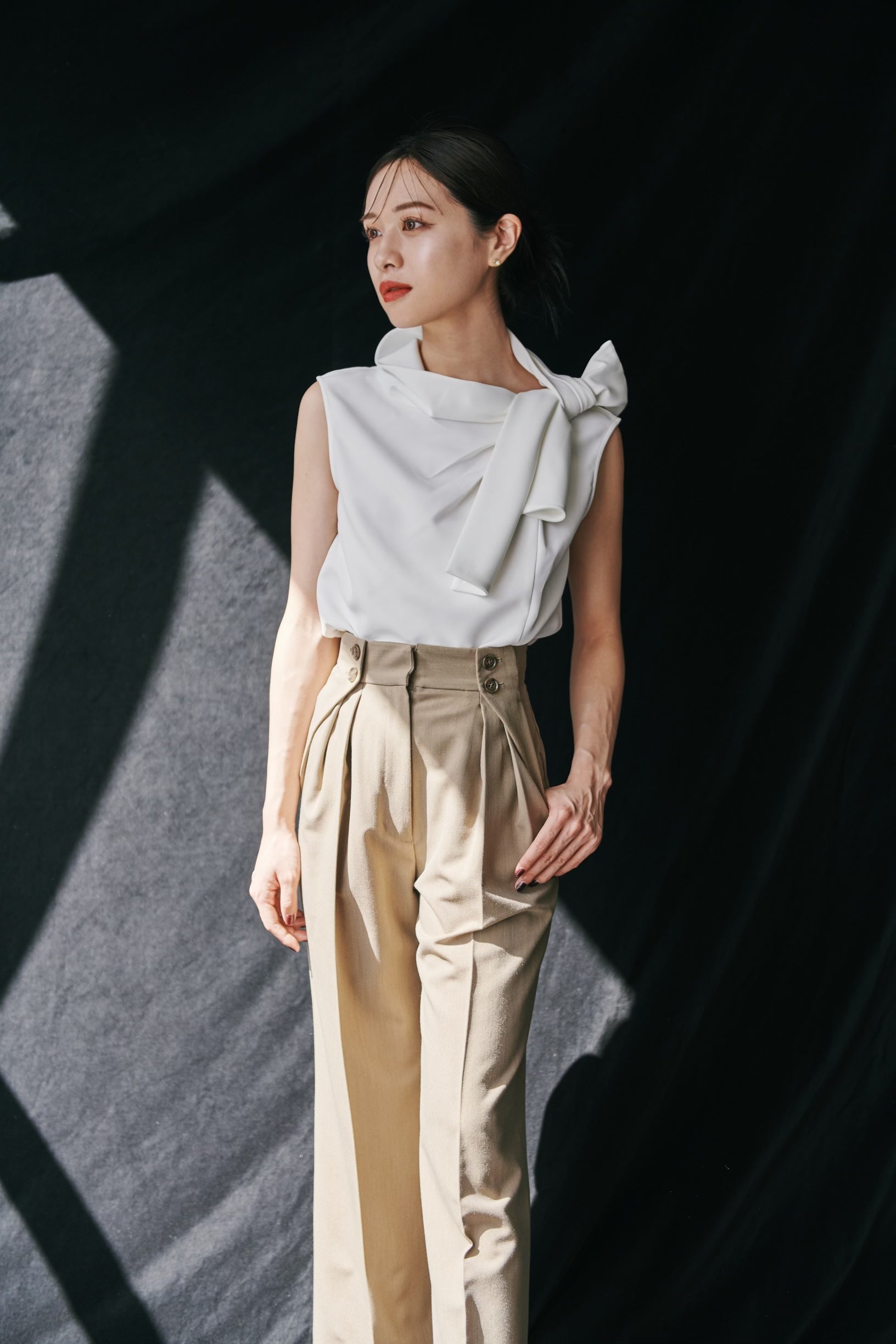 Side Bow-tie Tops – L'AUBE BLANC