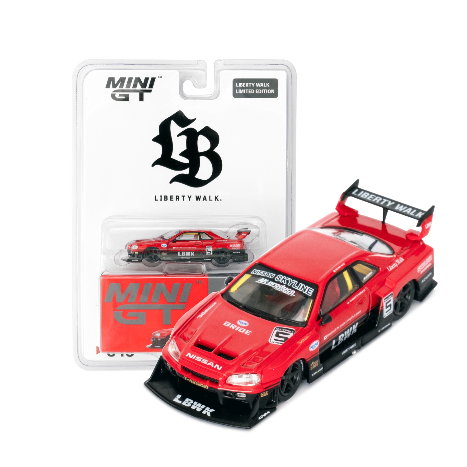 MINI GT er34 Liberty Walk ミニカー 2台セットMini gt ER34 RED