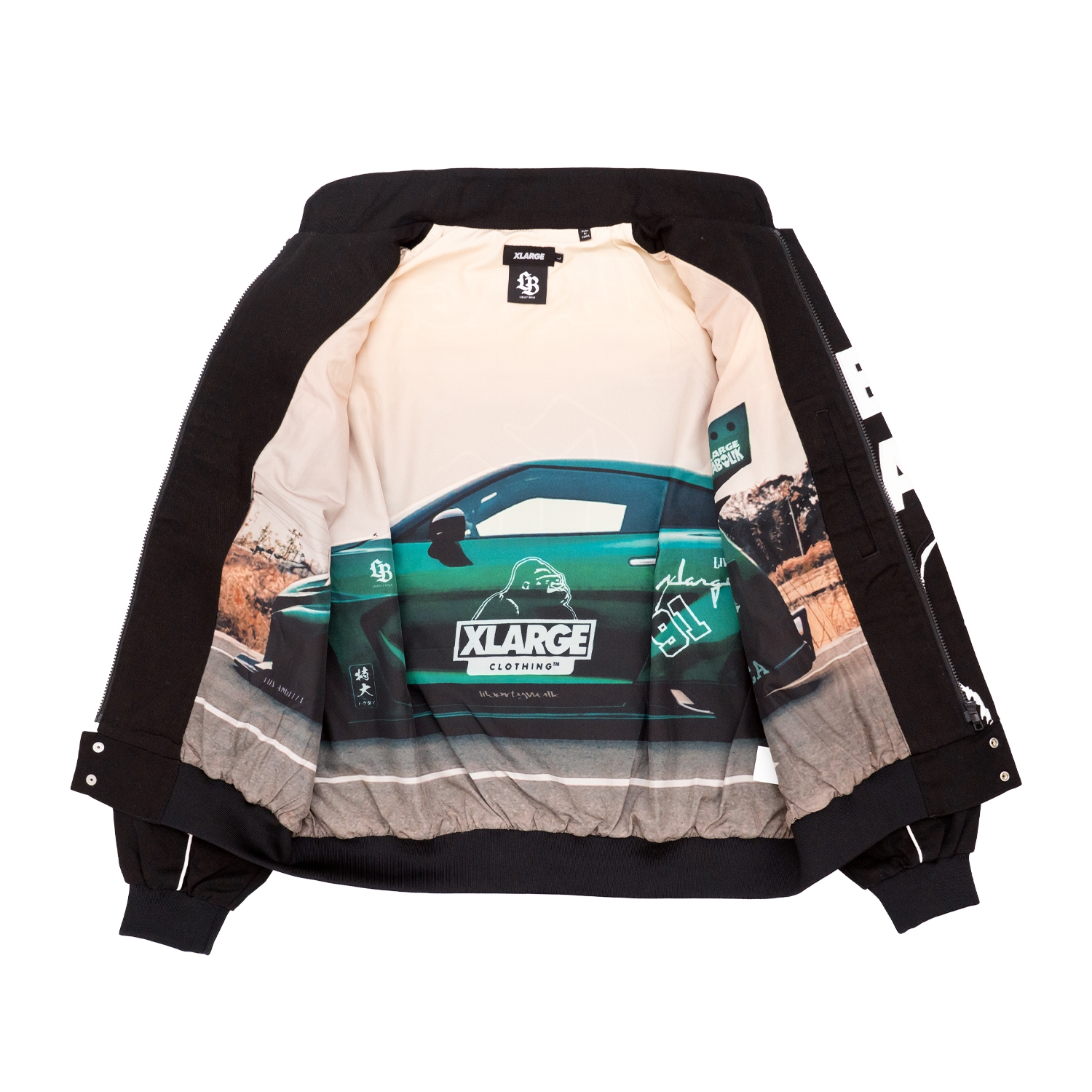 LIBERTY WALK×XLARGE WALK RACING JACKET BLACK - LB-ONLINE STORE