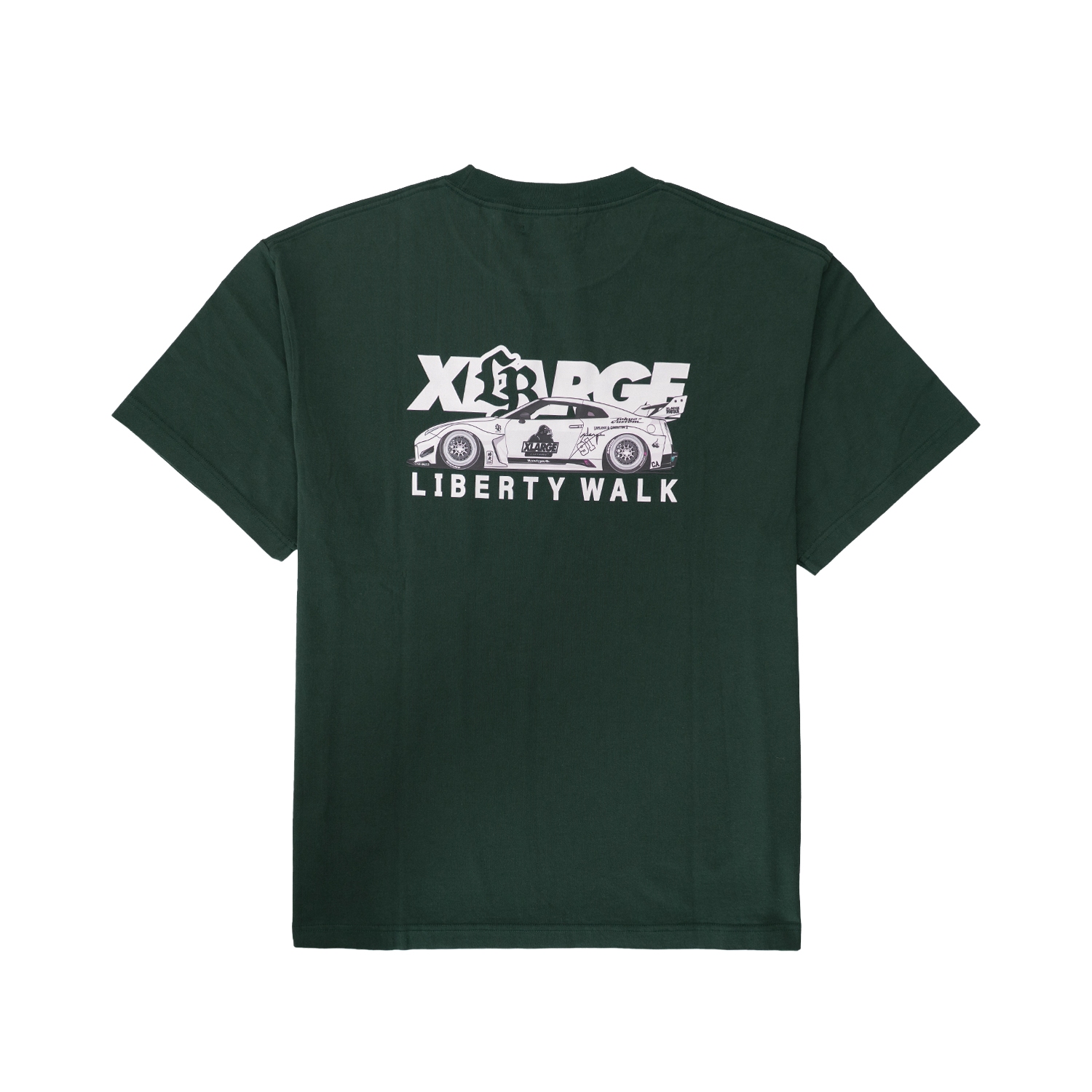 LIBERTY WALK×XLARGE MIX LOGO S/S TEE GREEN - LB-ONLINE STORE