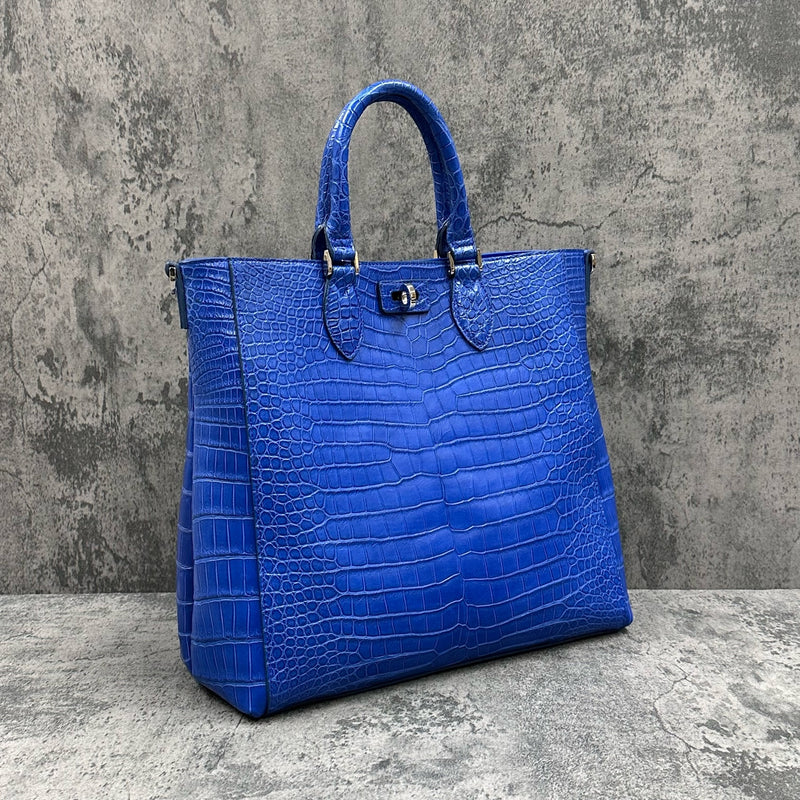 クロコダイル トートバッグ CALON - ROYAL BLUE/ロイヤルブルー – Le'sac