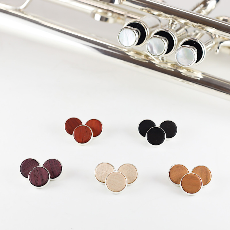 遊彩「木ぼたん」 / ヤマハ用トランペットピストンボタン / 銀メッキ