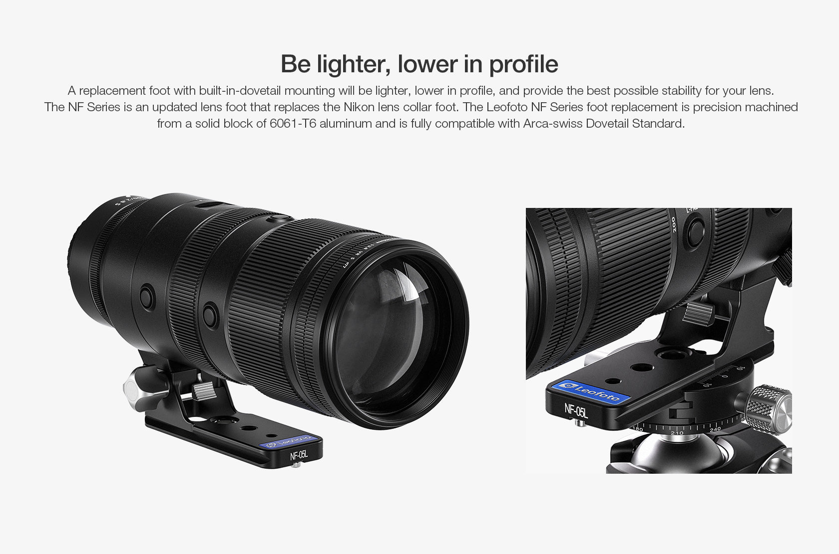 Leofoto NF-05L Replacement Foot for NIKON Z 70-200 F/2.8 & Z 100-400mm