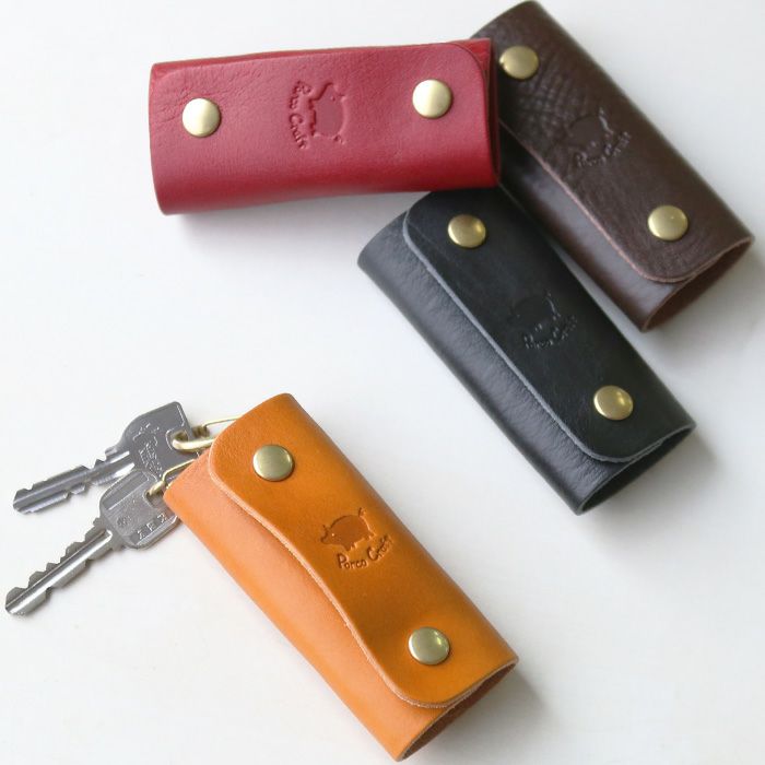 ダブルホックキーケース｜革鞄と革小物のPORCO ROSSO（ポルコロッソ）