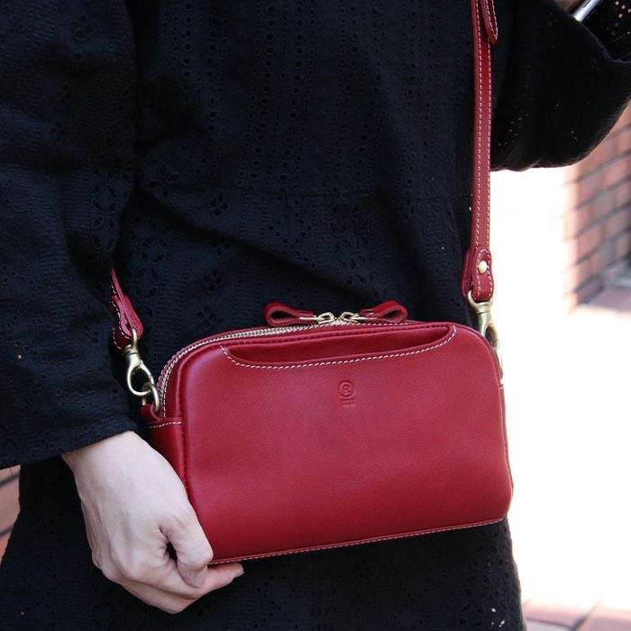 スクエアクラッチショルダー[nouki3] ｜革鞄・革小物のPORCO ROSSO