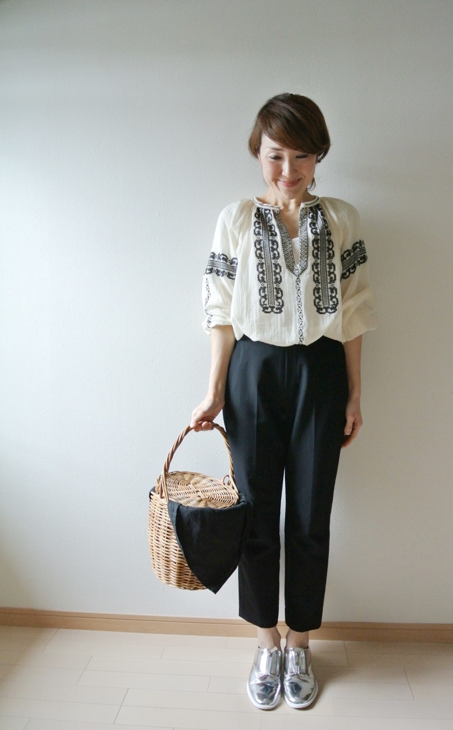 SLOBE IENA ⁂クロスステッチ刺繍ブラウス⁂ TB elion | LEE