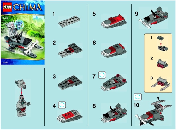 LEGO Instructions for set 30251 Winzar's Pack Patrol, Legends of