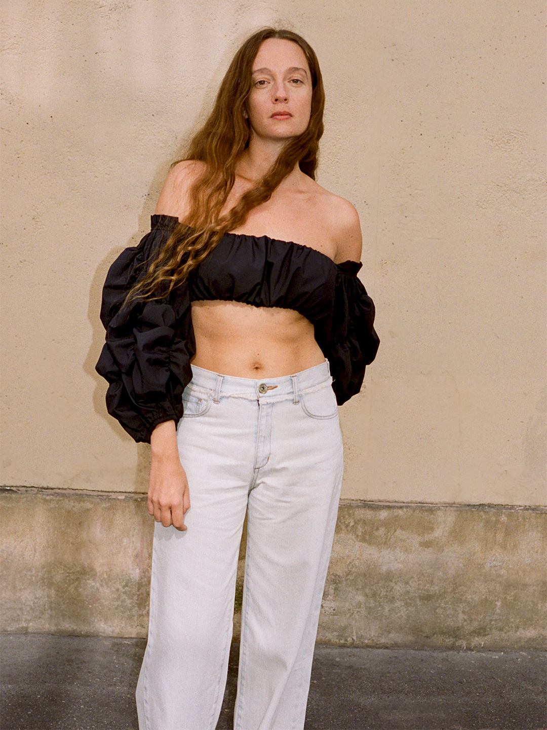 Flower Bubble Sleeve Top/Orange | leinwände | ラインヴァンドの公式