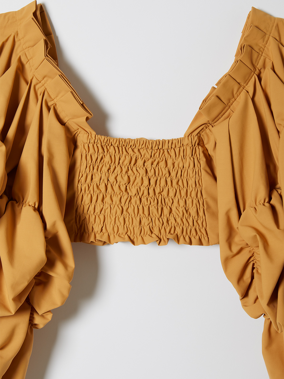 Flower Bubble Sleeve Top/Orange | leinwände | ラインヴァンドの公式