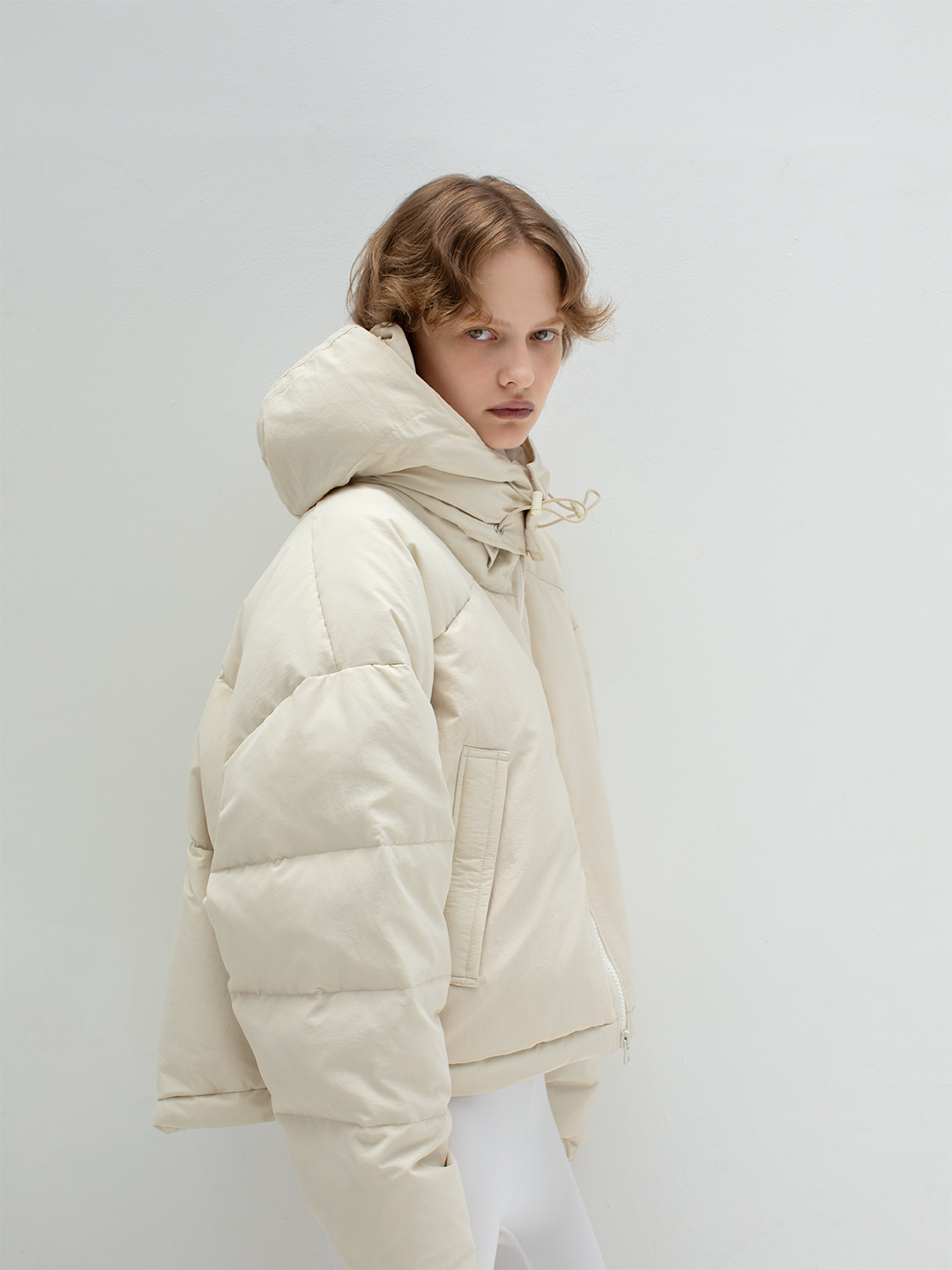 Hooded Down Jacket/White | leinwände | ラインヴァンドの公式