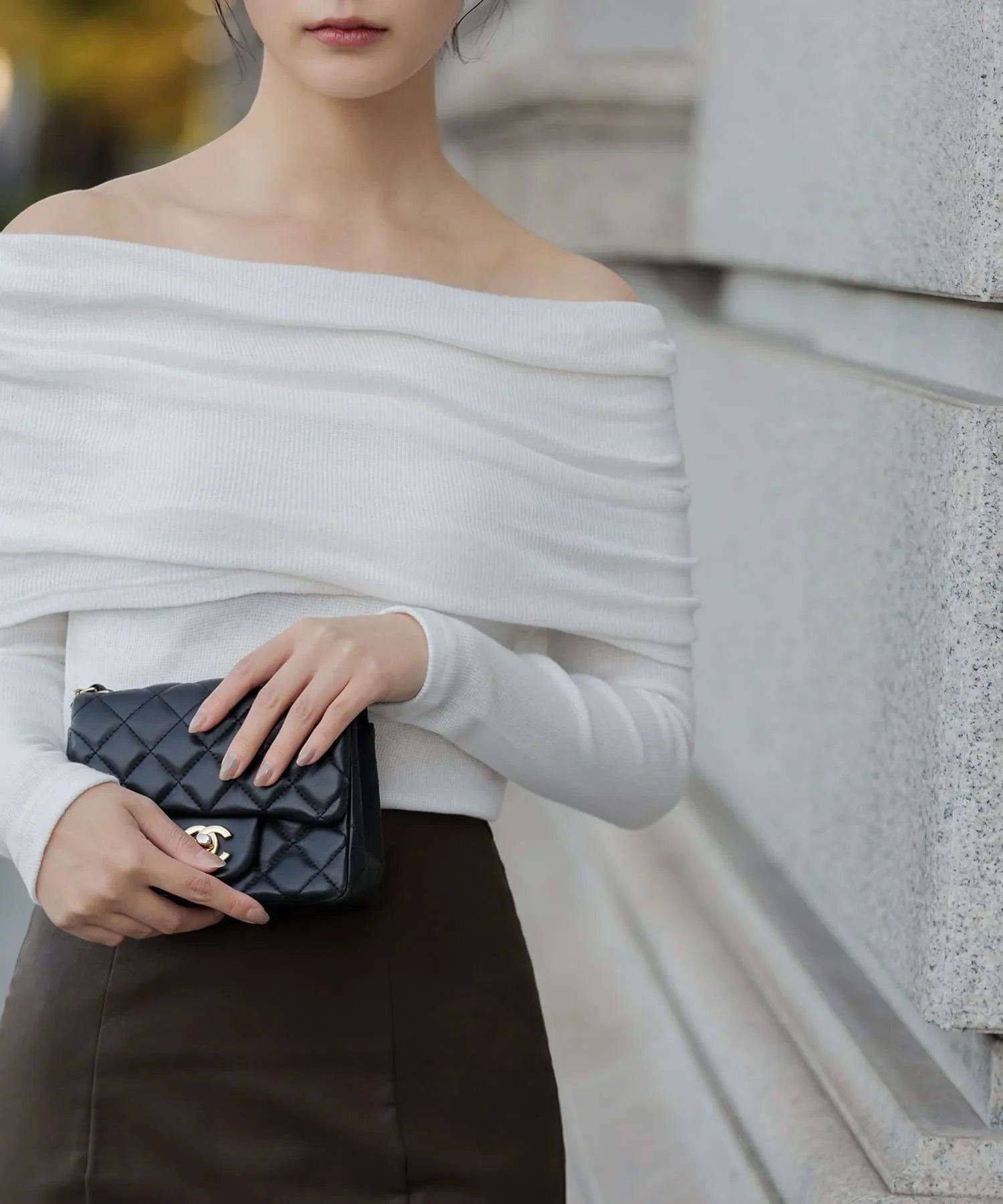 当日発送】オフショルダーニットトップス