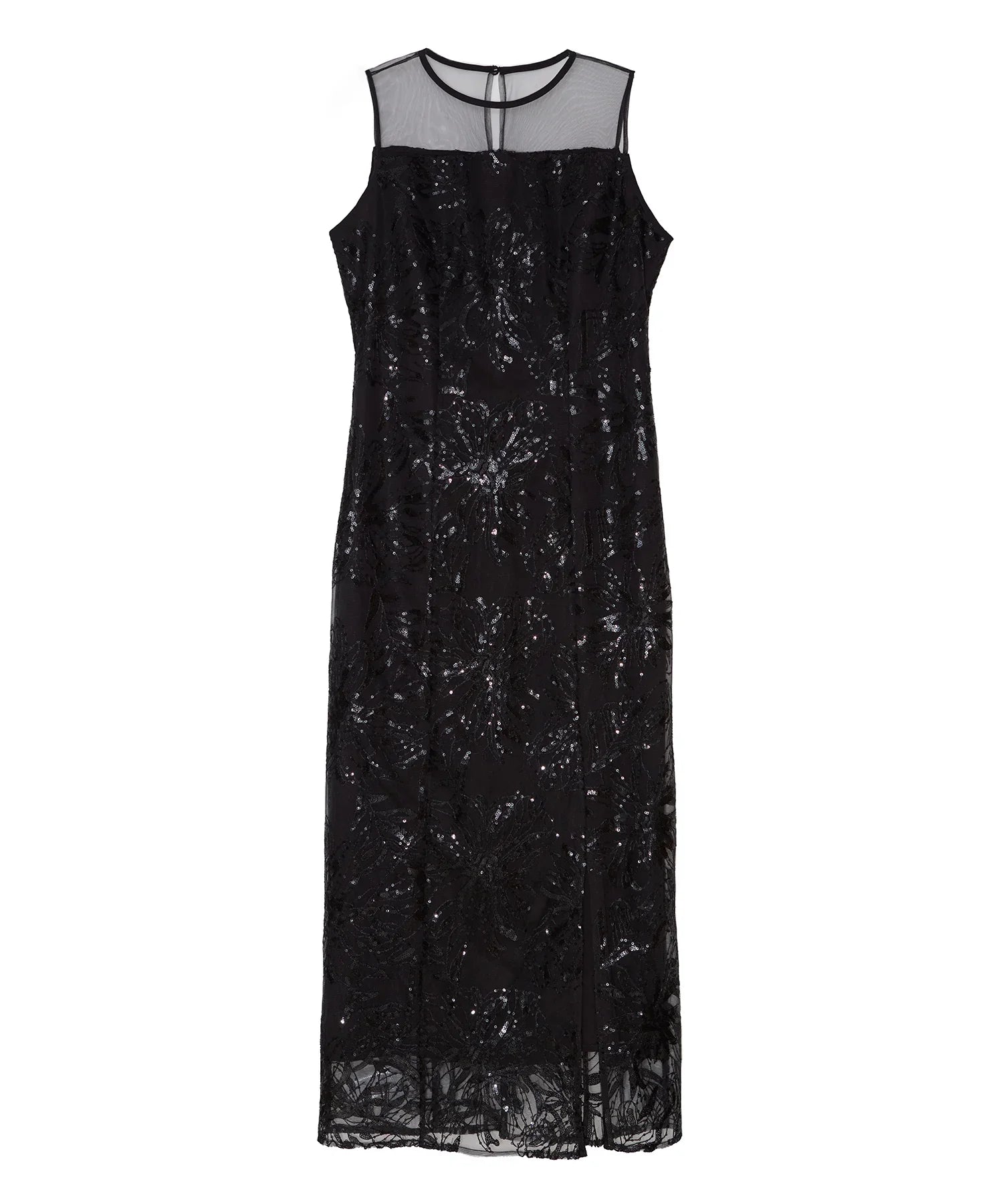 一部当日発送】チュールオフショルダー花柄Iラインドレス/パーティー