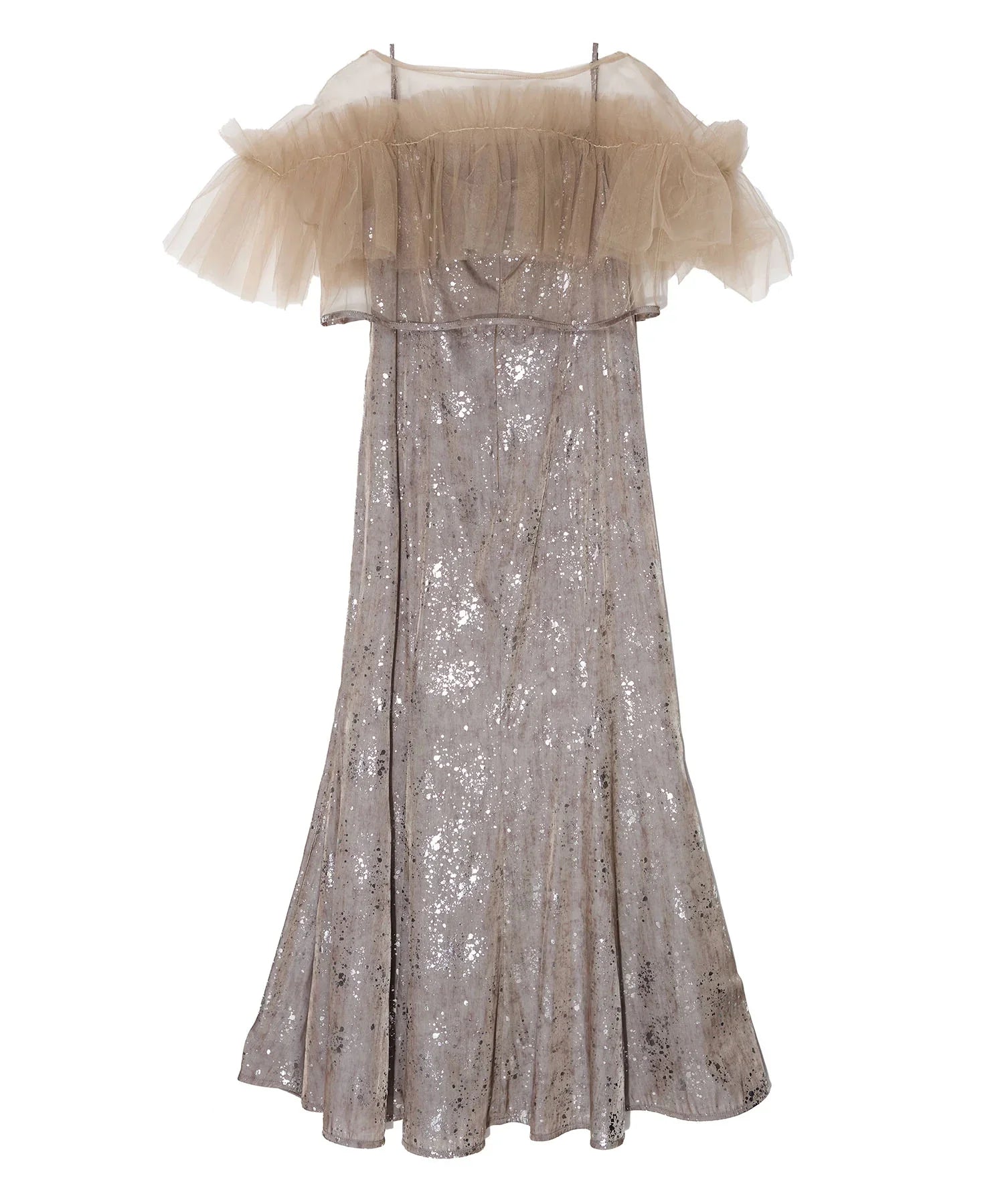 当日発送】チュールフリルボレロペイントマーメイドワンピース結婚式