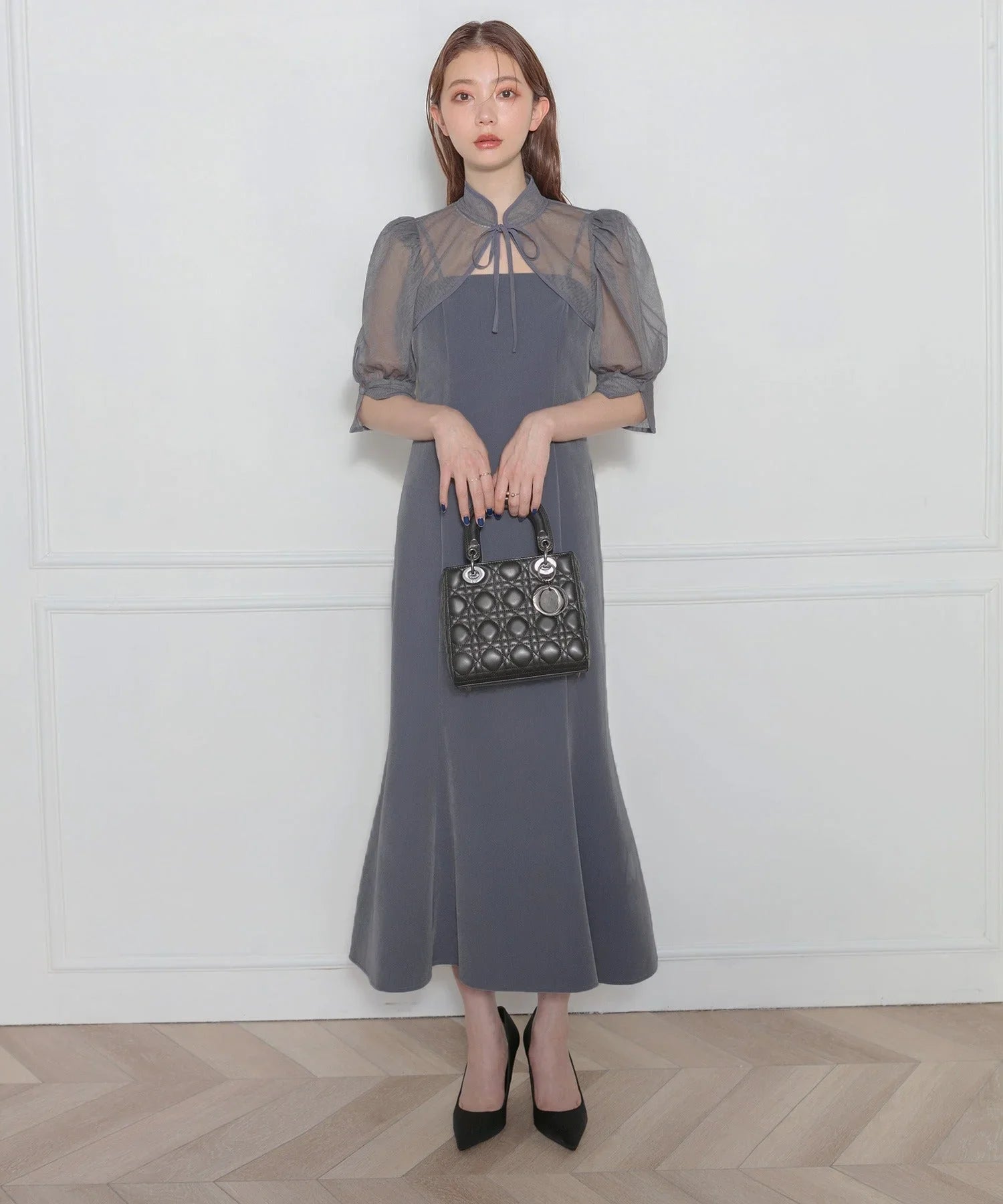 当日発送】花柄ボレロセットアップマーメイドドレス/パーティードレス