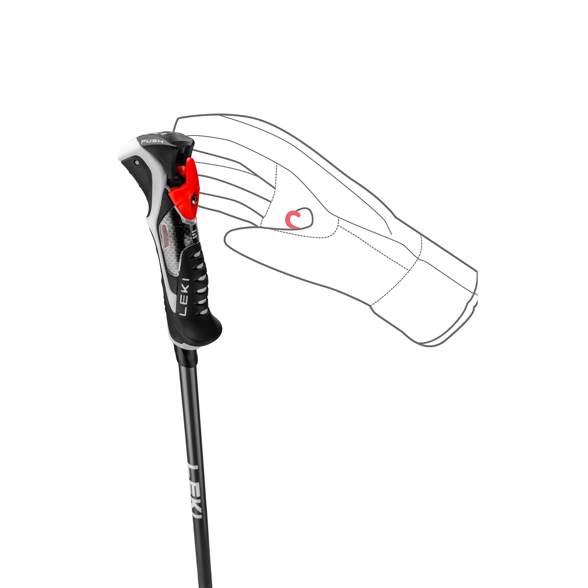 LEKI USA - Carbon 14 3D - Alpine Ski Poles - All Winter Poles