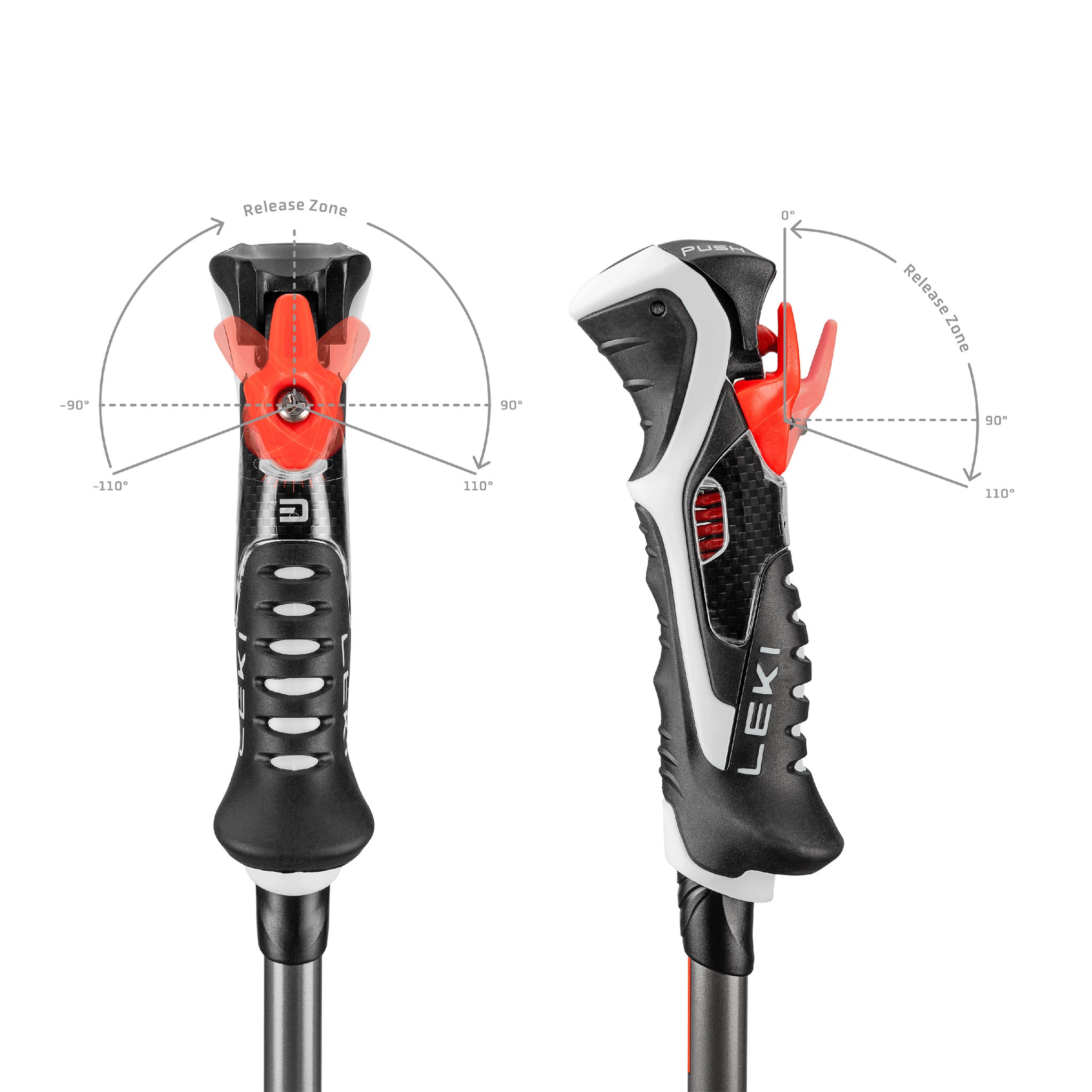 LEKI USA - Carbon 14 3D - Alpine Ski Poles - All Winter Poles