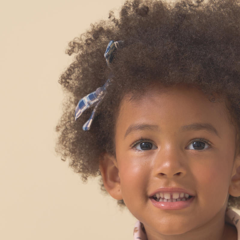 Lali Kids（ラリキッズ）2025AW Bow Set in Double-Sided Yarn Dye