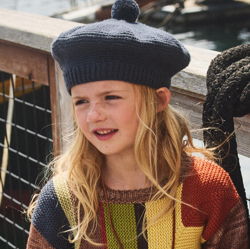 misha&puff ベレー帽 4-8Y 帽子 ミシャアンドパフ Misha&Puff ニット