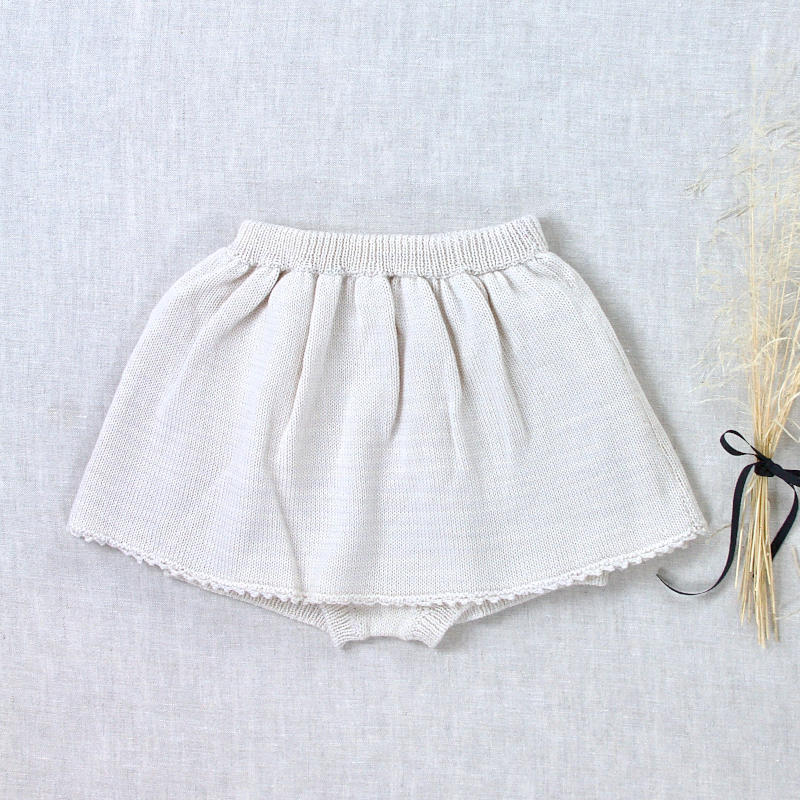 iver and isla 2024AW picot skirted bloomer -cream- ブルマ付き