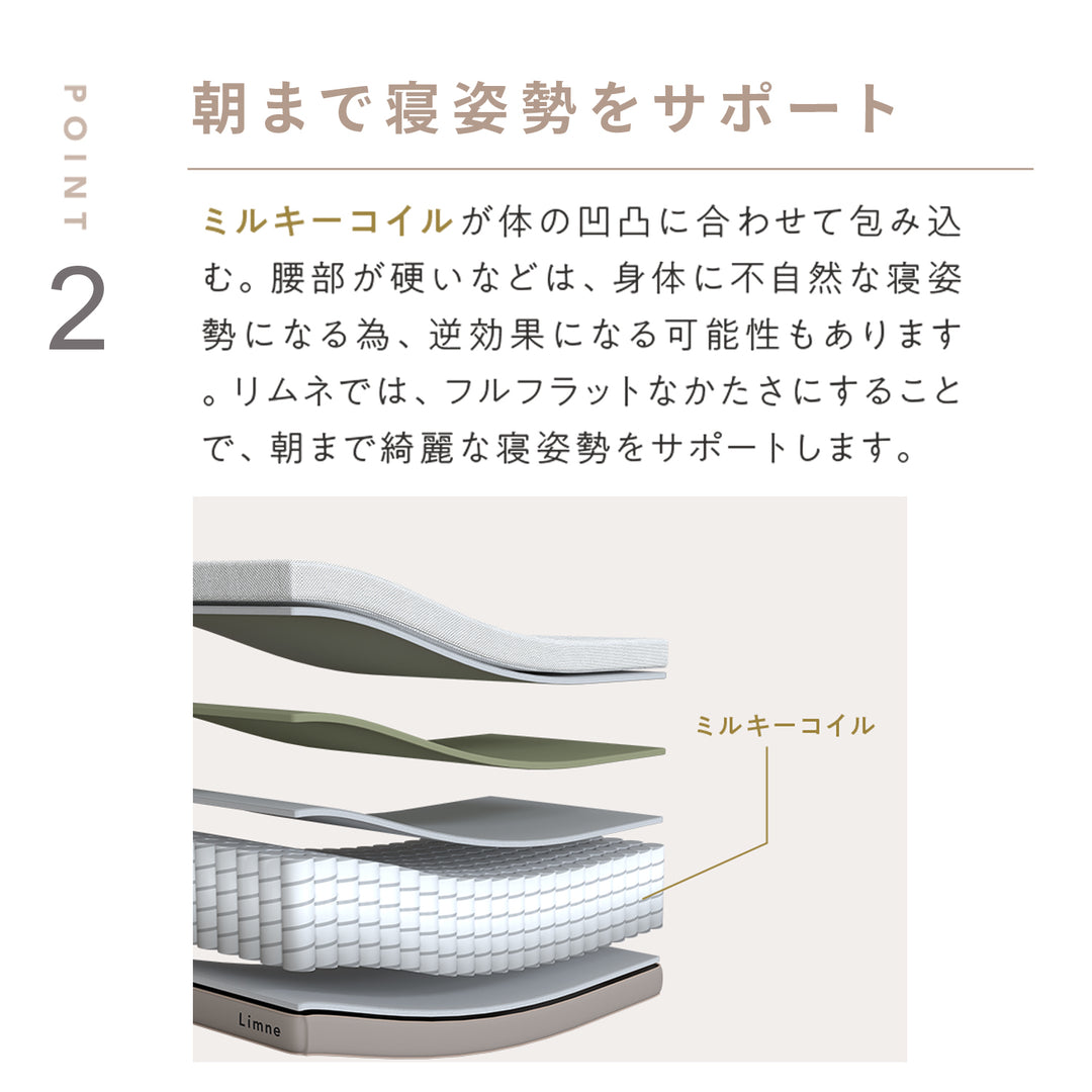 LIMNE the Mattress（マットレス）】「やわらかさ」×「身体への負担