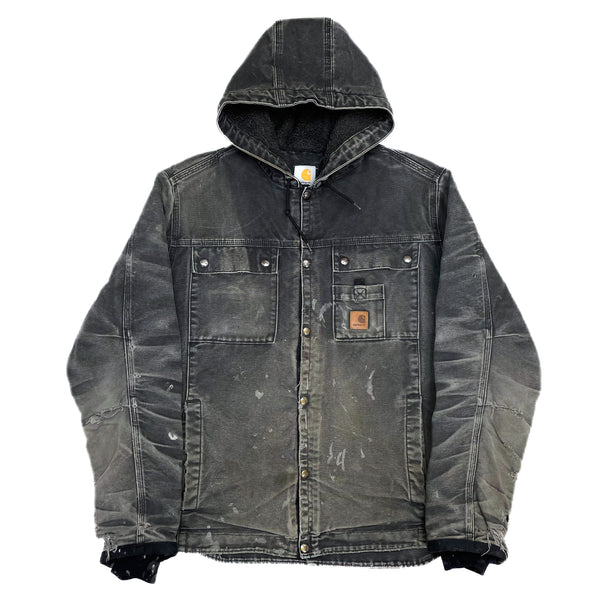 BORO) 2000'S MADE IN MEXICO CARHARTT LINED BOA DUCK HOODED JACKET