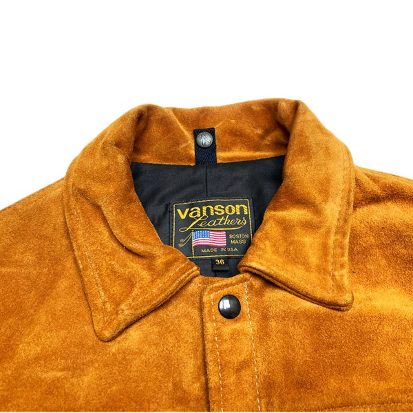VINTAGE) MADE IN USA VANSON 2 POCKET SUEDE TRUCKER JACKET – Linco