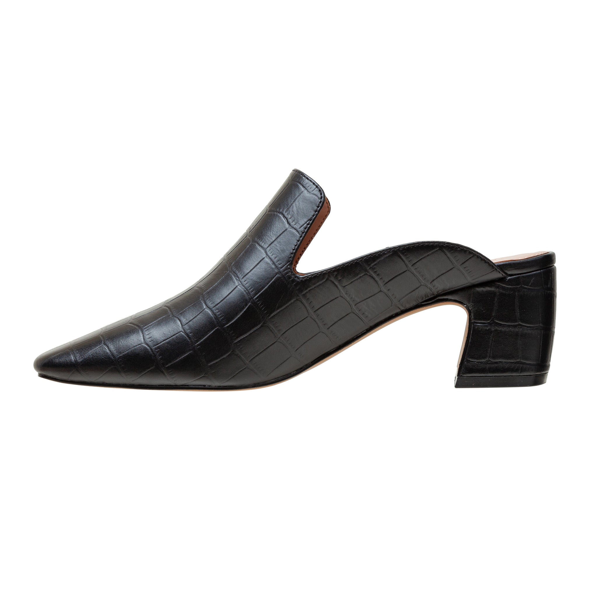 GISELLE | Croco Embossed Leather Mules – LINEA Paolo Shoes
