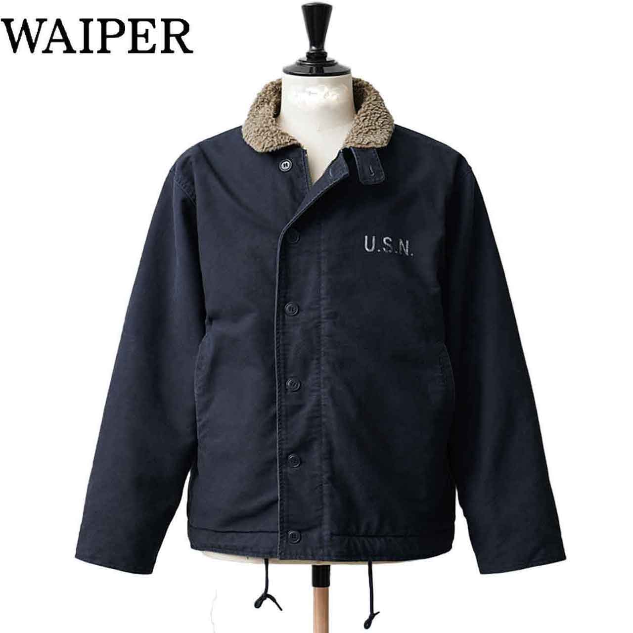 WAIPER.incワイパー再現品米海軍U.S.NAVYN-1デッキジャケットUSED加工