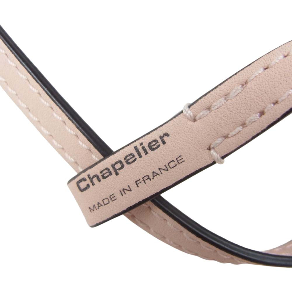 エルベシャプリエ 1660L レザー ストラップ バッグチャーム ピンク系