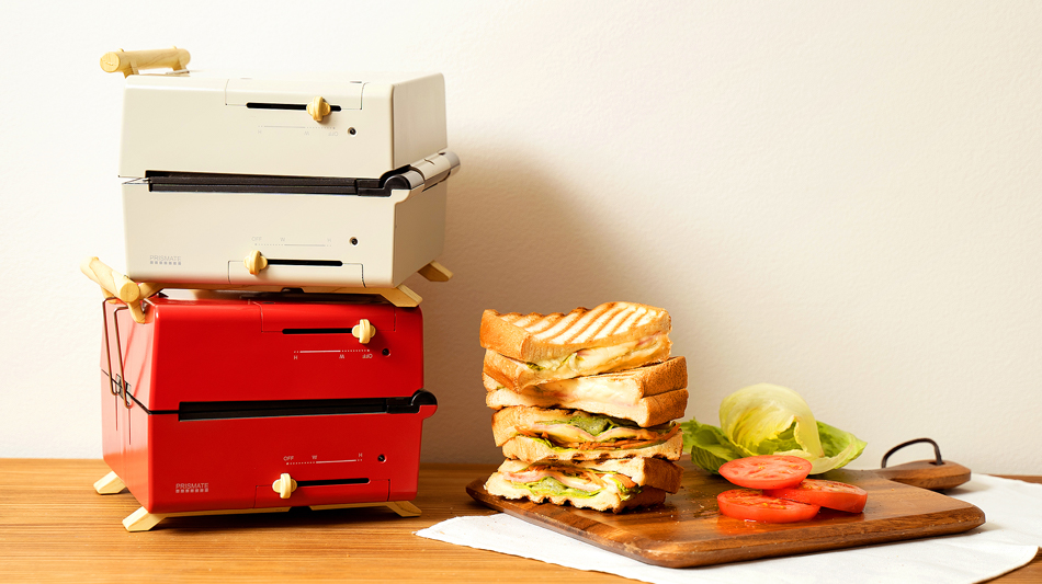 PR-SK033 PRISMATE(プリズメイト) グリルホットサンドメーカー 3種の