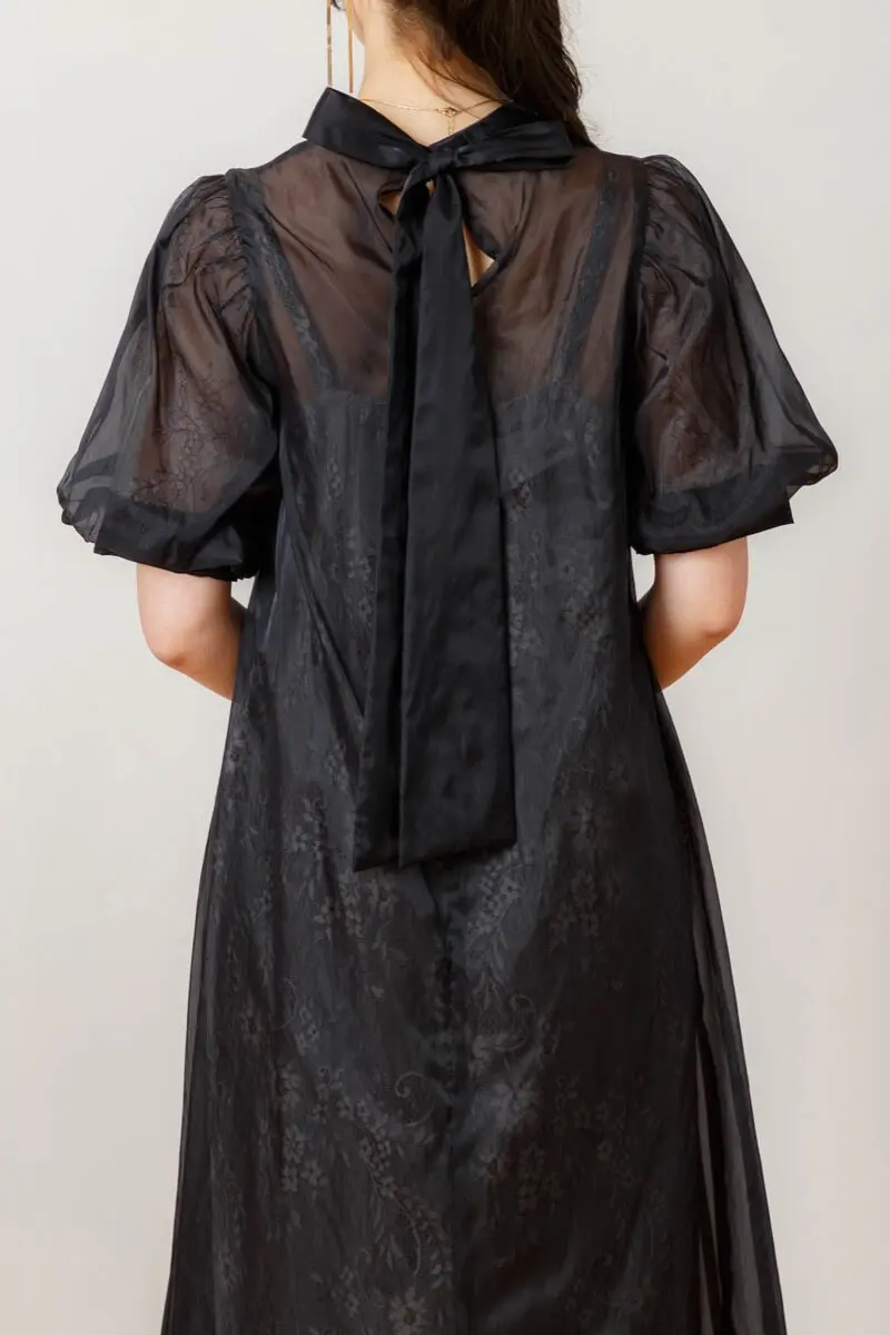 ブラックのシアーAラインドレス | Dorry doll | M～マタニティ