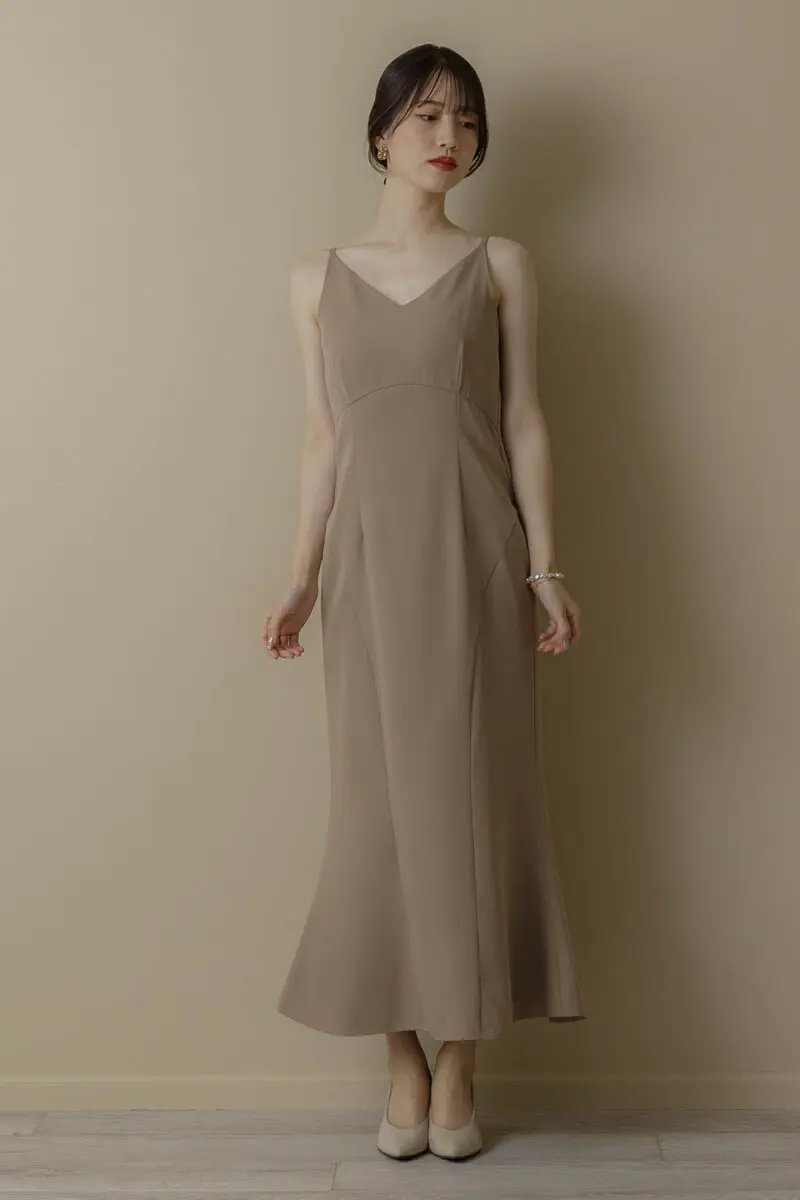 ベージュのチュールトップスセットドレス | ANDRESD | S | 結婚式