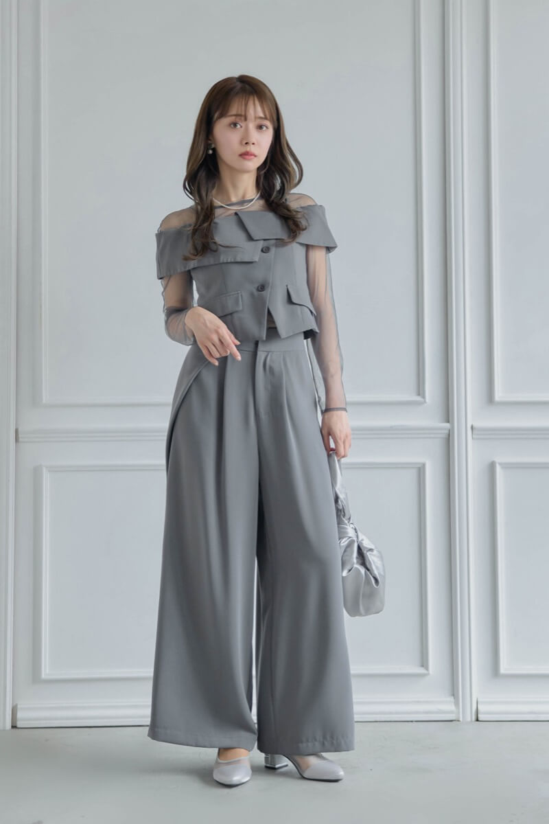 グレーのMulti wayトップスセットパンツドレス | LE' RURE | M | 結婚