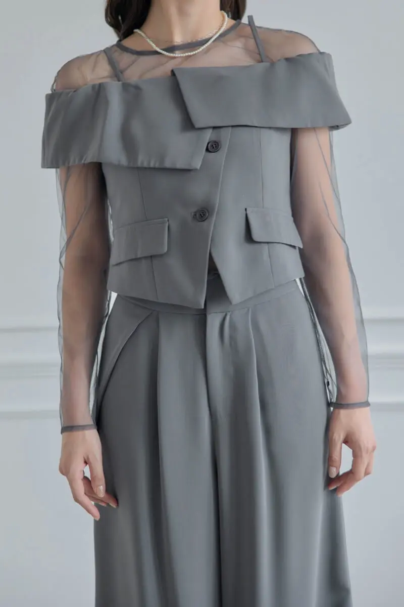 グレーのMulti wayトップスセットパンツドレス | LE' RURE | M | 結婚