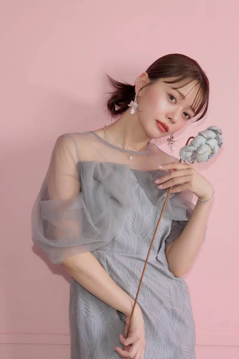 グレーのトルナードペンシルドレス | et.UNiVER | M | 結婚式