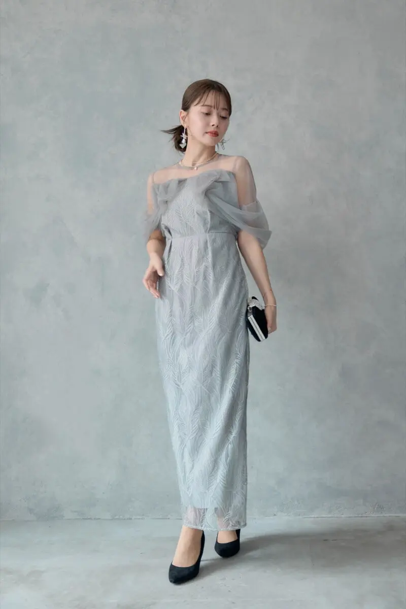 グレーのトルナードペンシルドレス | et.UNiVER | M | 結婚式